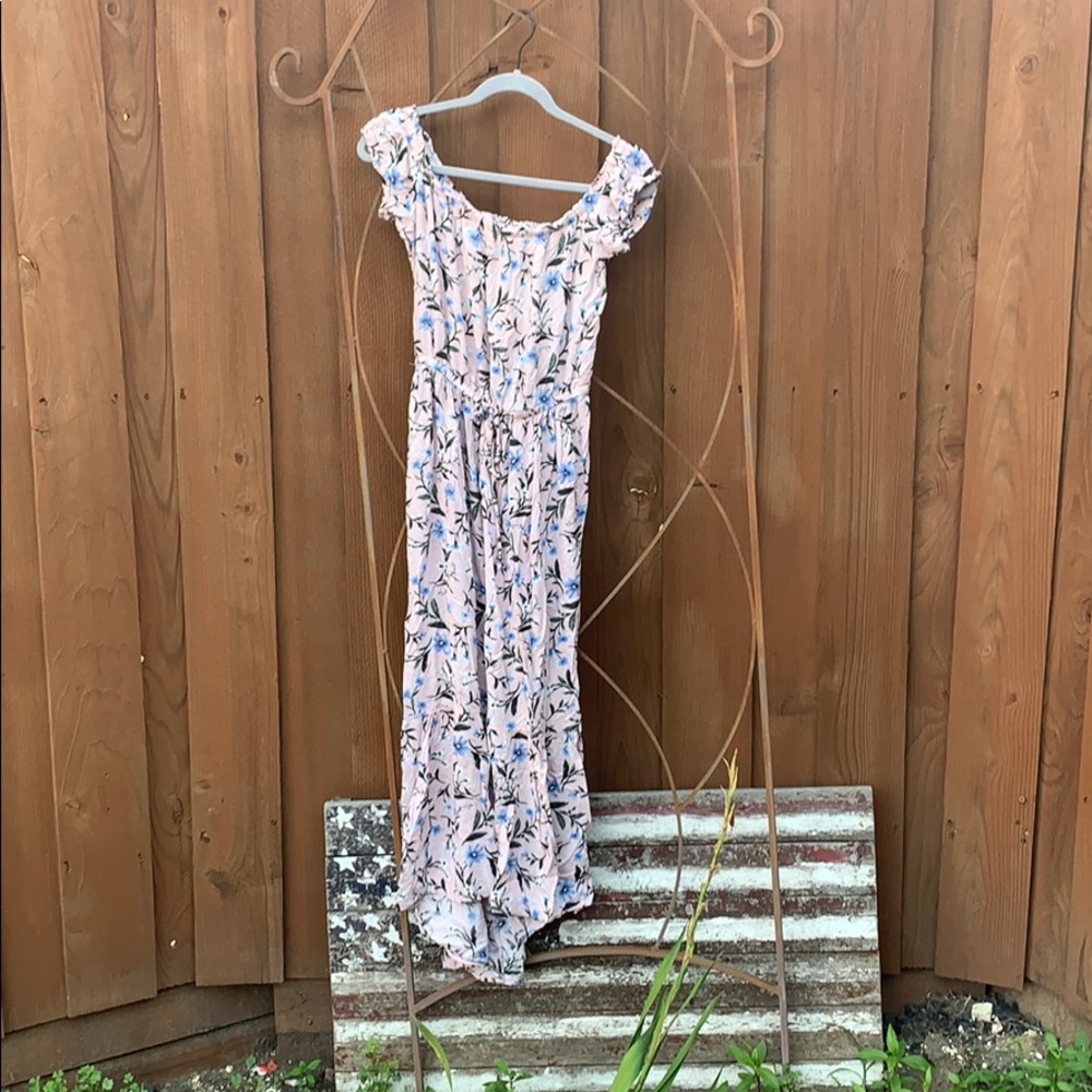 Pink Floral Maxi Dress